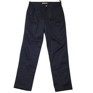 NWOT Denver Hayes Khakis Classic Fit Navy Blue Pleated Front Office - 32 x 32